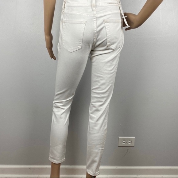 NEW CURRENT/ELLIOTT WHITE CROPPED SKINNY JEANS - Picture 6 of 7